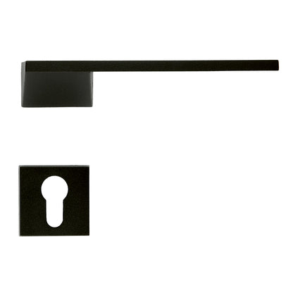 GPF Door Handles L-Hook Matte Black | Design Stainless Steel Rosette