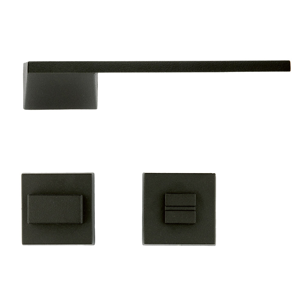 GPF Door Handles L-Hook Matte Black | Design Stainless Steel Rosette