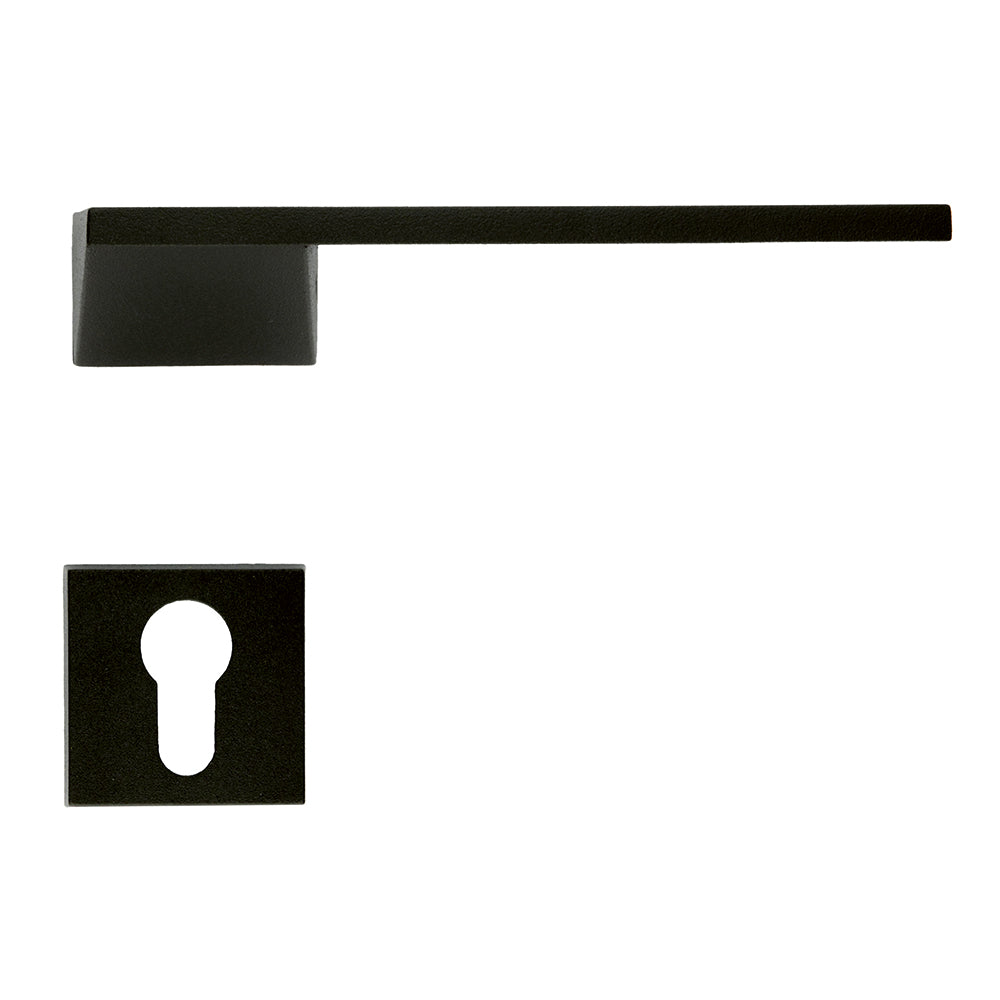 GPF Door Handles L-Hook Matte Black | Design Stainless Steel Rosette