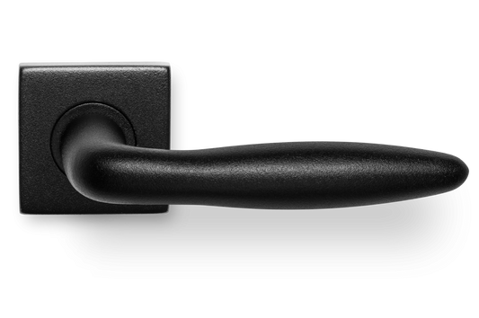 AVJD Deurkrukken Sigaar-model op vierkant rozet - zwart