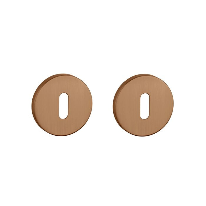 Aprile Deurklinken Viola op rond rozet – koper PVD