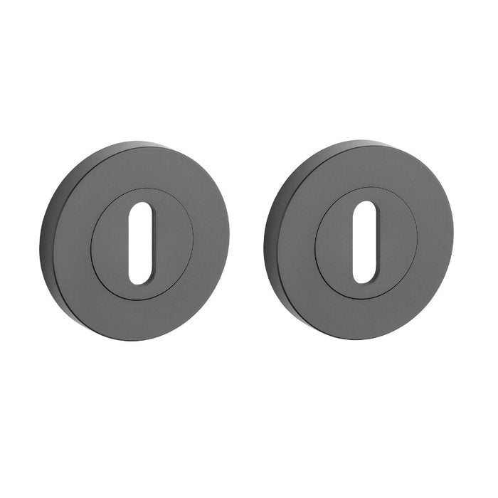 STERK Deurklinken 1741 op rond rozet – mat zwart