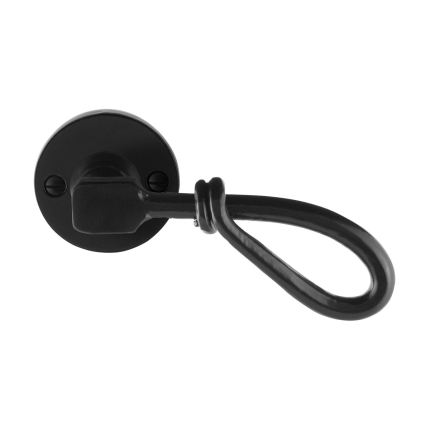 GPF Deurklinken smeedijzer Sula op rozet - zwart