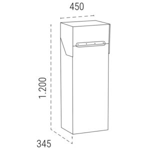 Stoer! Pakket-brievenbus achteruitname - cortenstaal-look