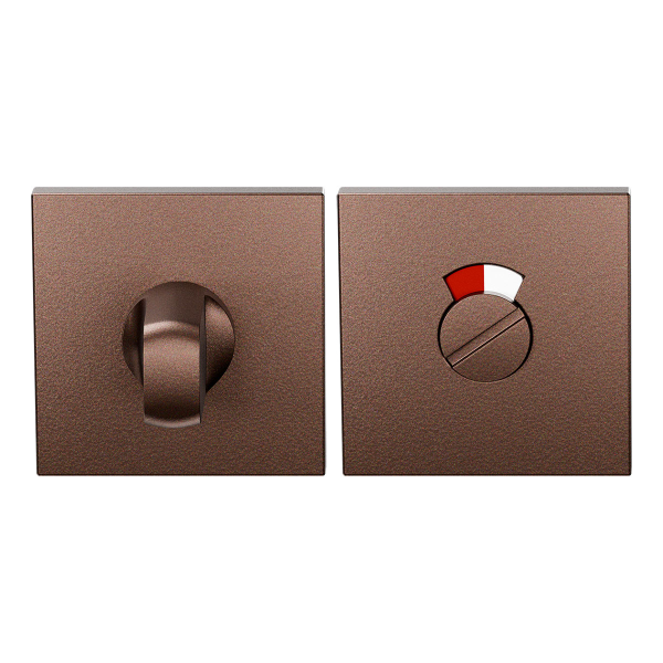 GPF Door handles L-bend on rosette - Dark brown