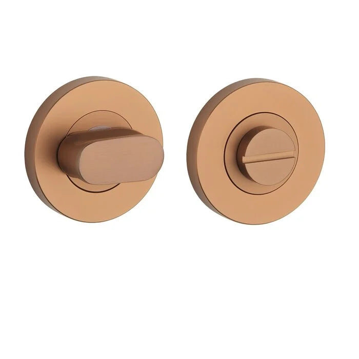 STERK Deurklinken 1743 op rond rozet – koper PVD