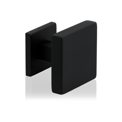 GPF Voordeurknop vierkant op rozet - zwart