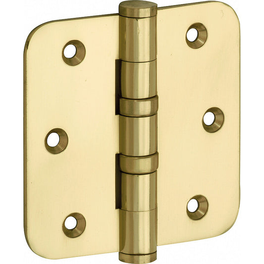 Kogellagerscharnier messing gelakt 76 × 76 mm rechte hoeken knop vlak