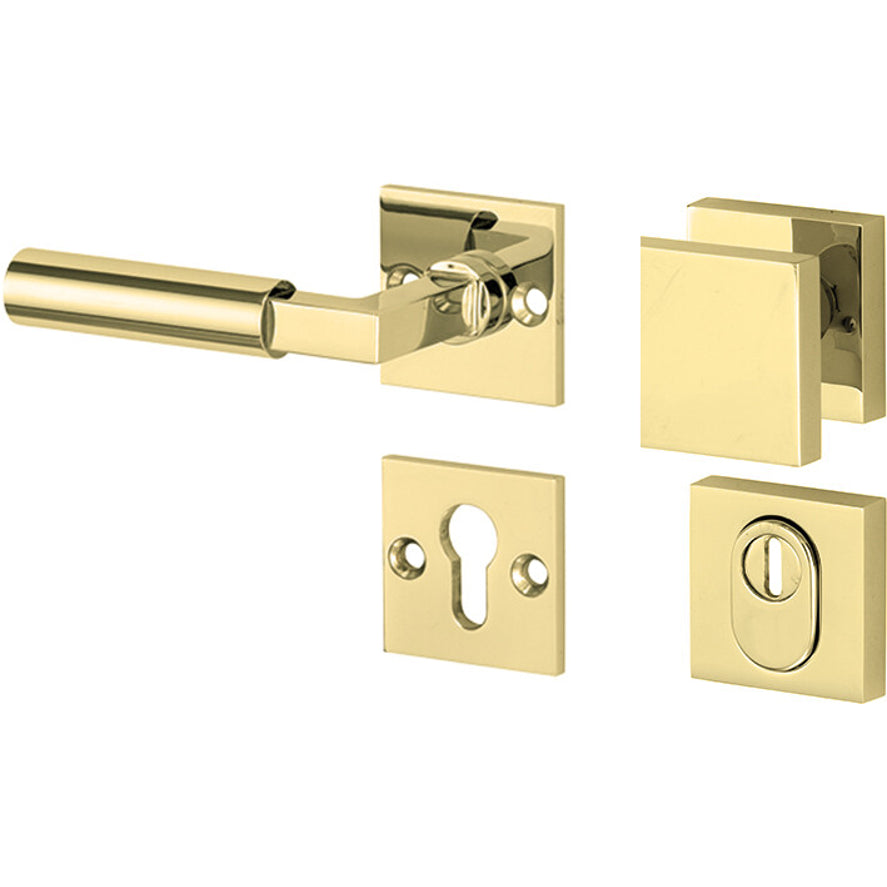 Veiligheidsbeslag Bauhaus messing onbehandeld SKG*** knop/kruk DIN links
