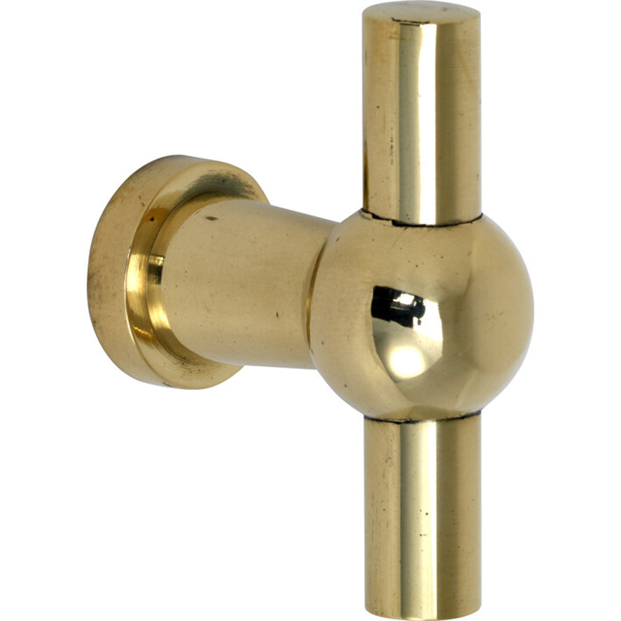 Meubelknop Chemin de Fer 58 × 10 mm messing onbehandeld