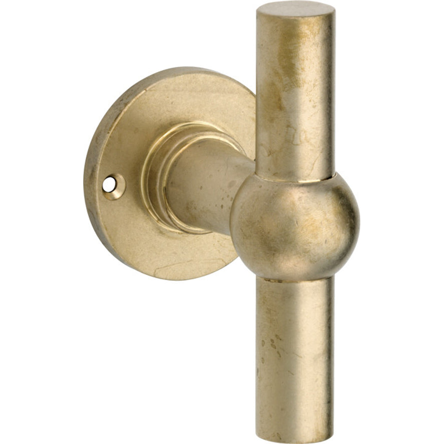Voordeurknop ø60 mm Chemin de Fer antiek messing