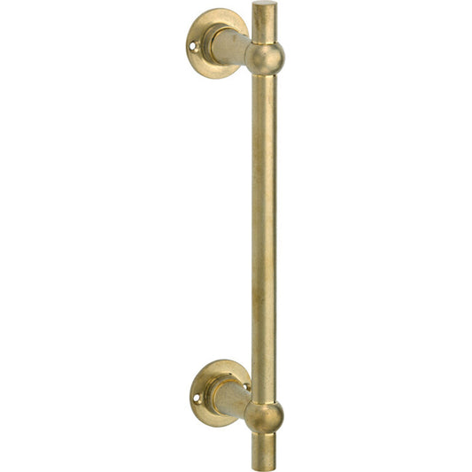 Deurgreep Chemin de Fer 300 × 16 mm antiek messing