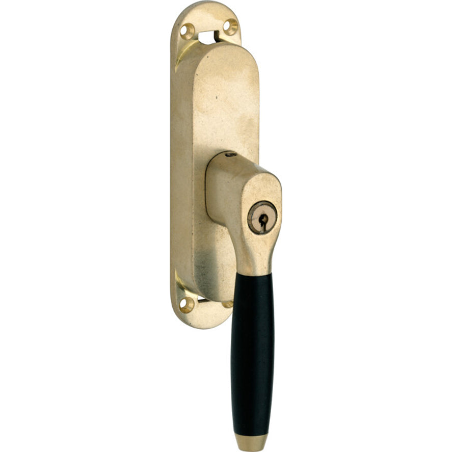 Krukespagnolet Ton antiek messing rechts, afsluitbaar