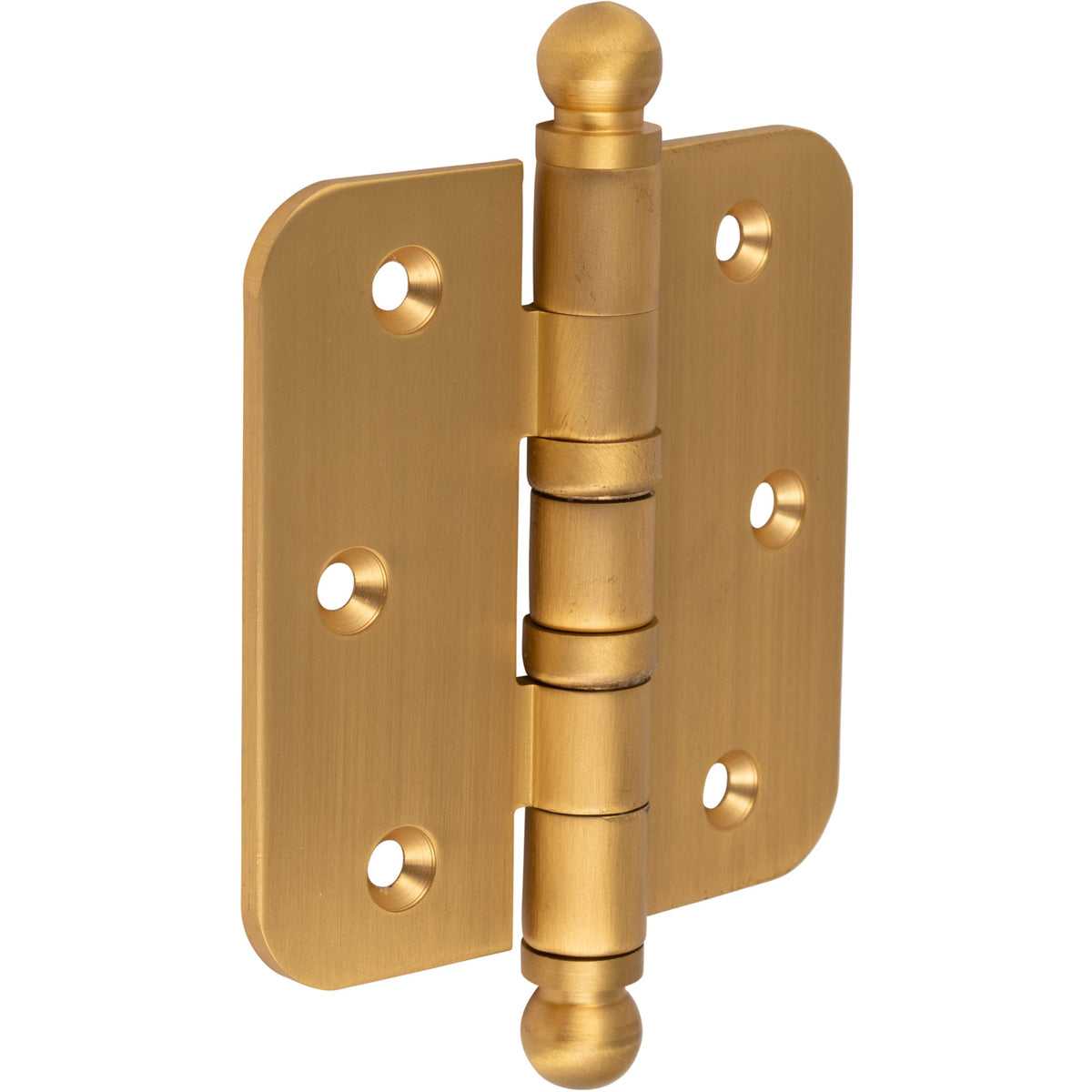 Kogellagerscharnier mat messing 76 × 76 mm knop bol
