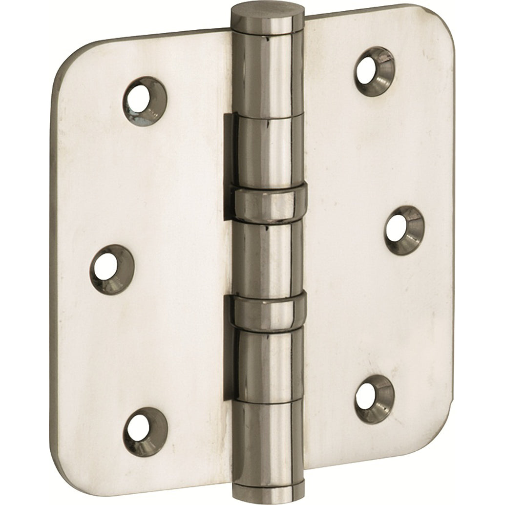 Kogellagerscharnier glanzend nikkel 76 × 76 mm rechte hoeken knop vlak