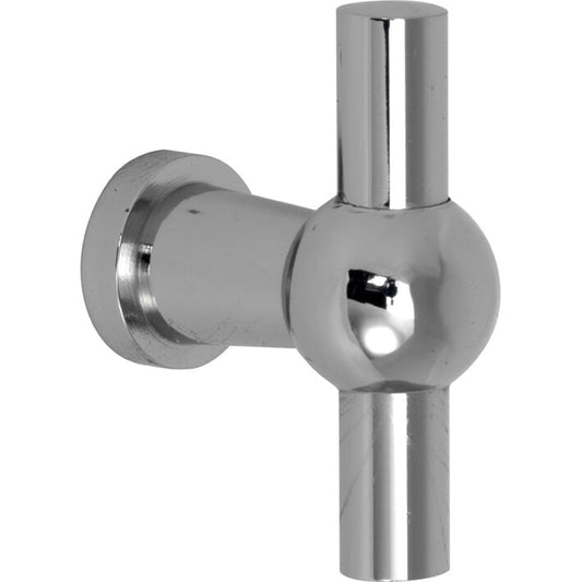 Meubelknop Chemin de Fer 47 × 9 mm glanzend nikkel