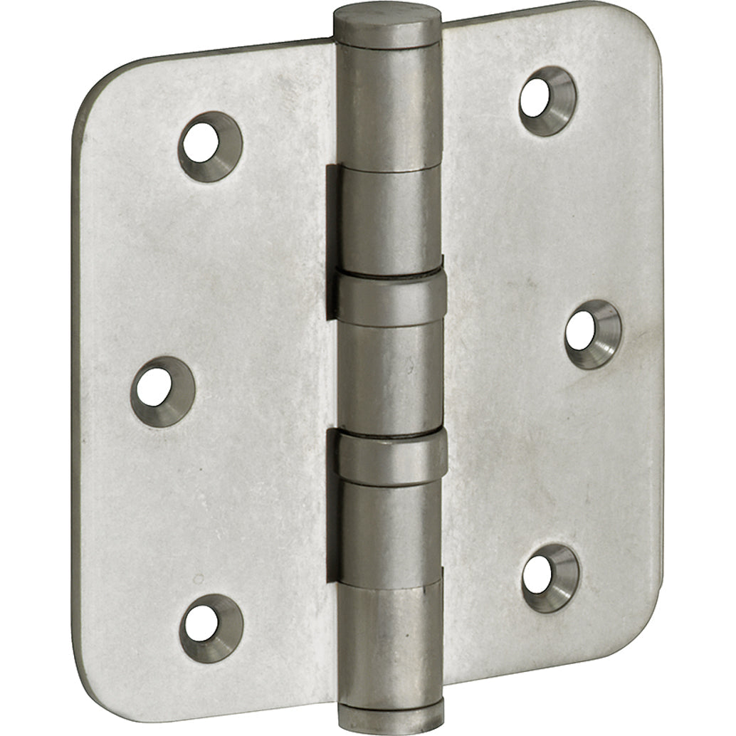 Kogellagerscharnier antiek nikkel 76 × 76 mm rechte hoeken knop vlak