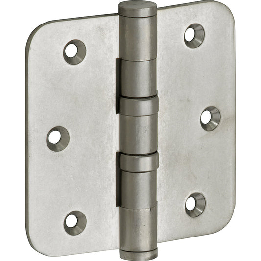 Kogellagerscharnier antiek nikkel 76 × 76 mm rechte hoeken knop vlak