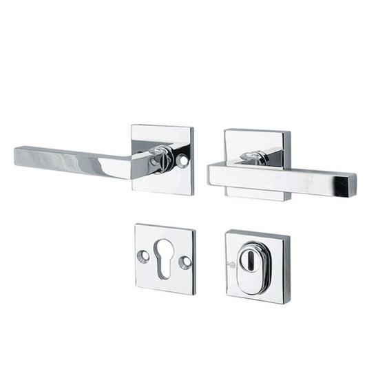 Veiligheidsbeslag Kare glanzend chroom SKG*** kruk/kruk DIN links