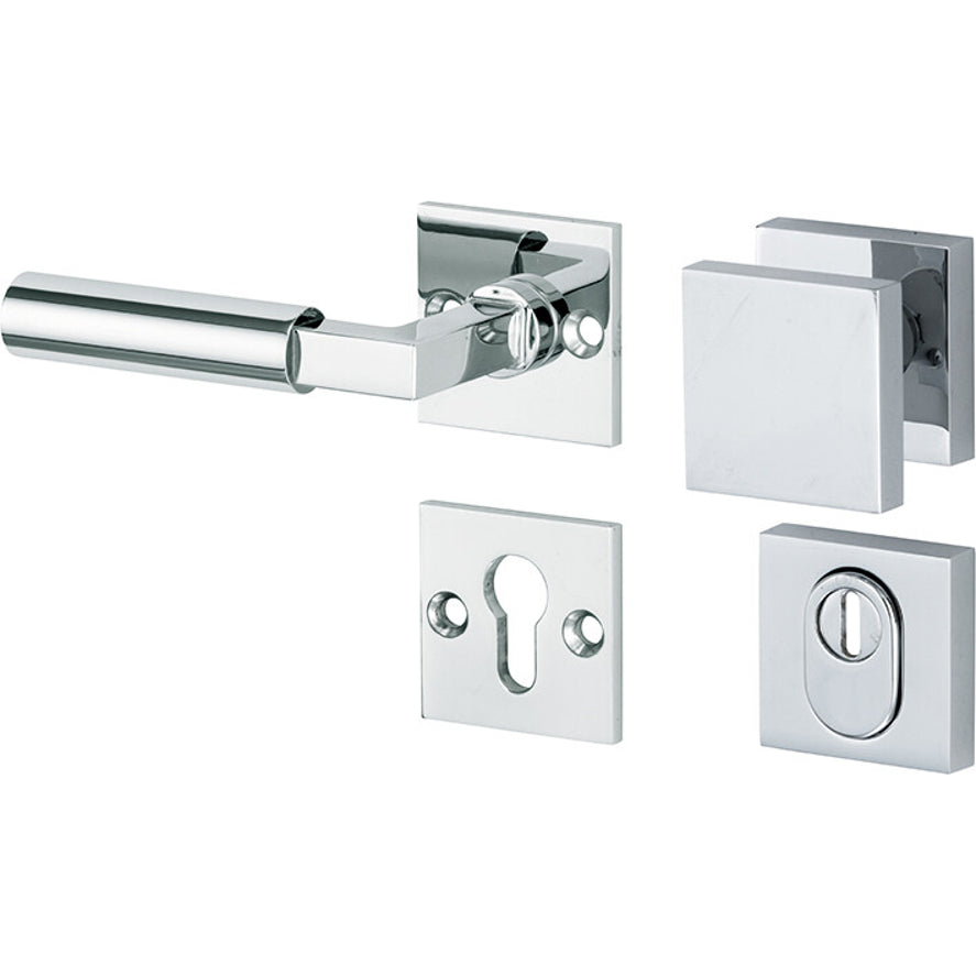 Veiligheidsbeslag Bauhaus glanzend chroom SKG*** knop/kruk DIN links
