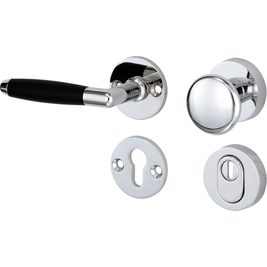 Veiligheidsbeslag Ton glanzend chroom SKG*** knop/kruk DIN links