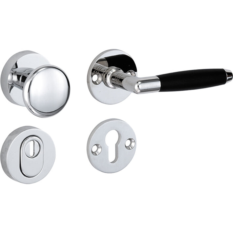 Veiligheidsbeslag Ton glanzend chroom SKG*** knop/kruk DIN rechts