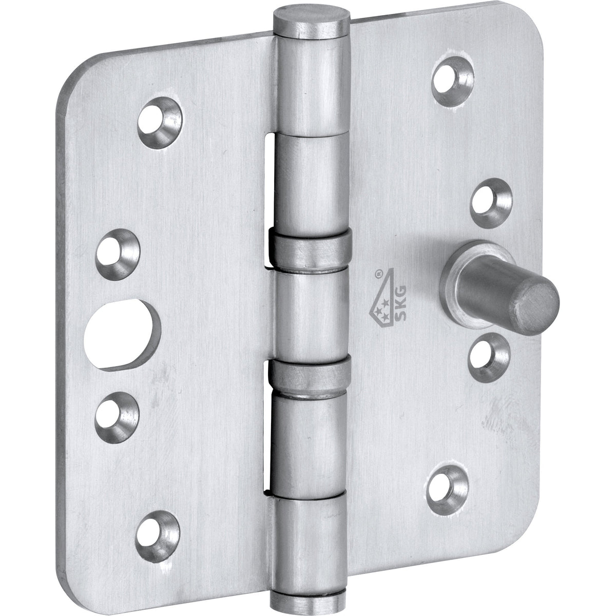 Veiligheidsscharnier mat chroom 89 × 89 mm knop vlak