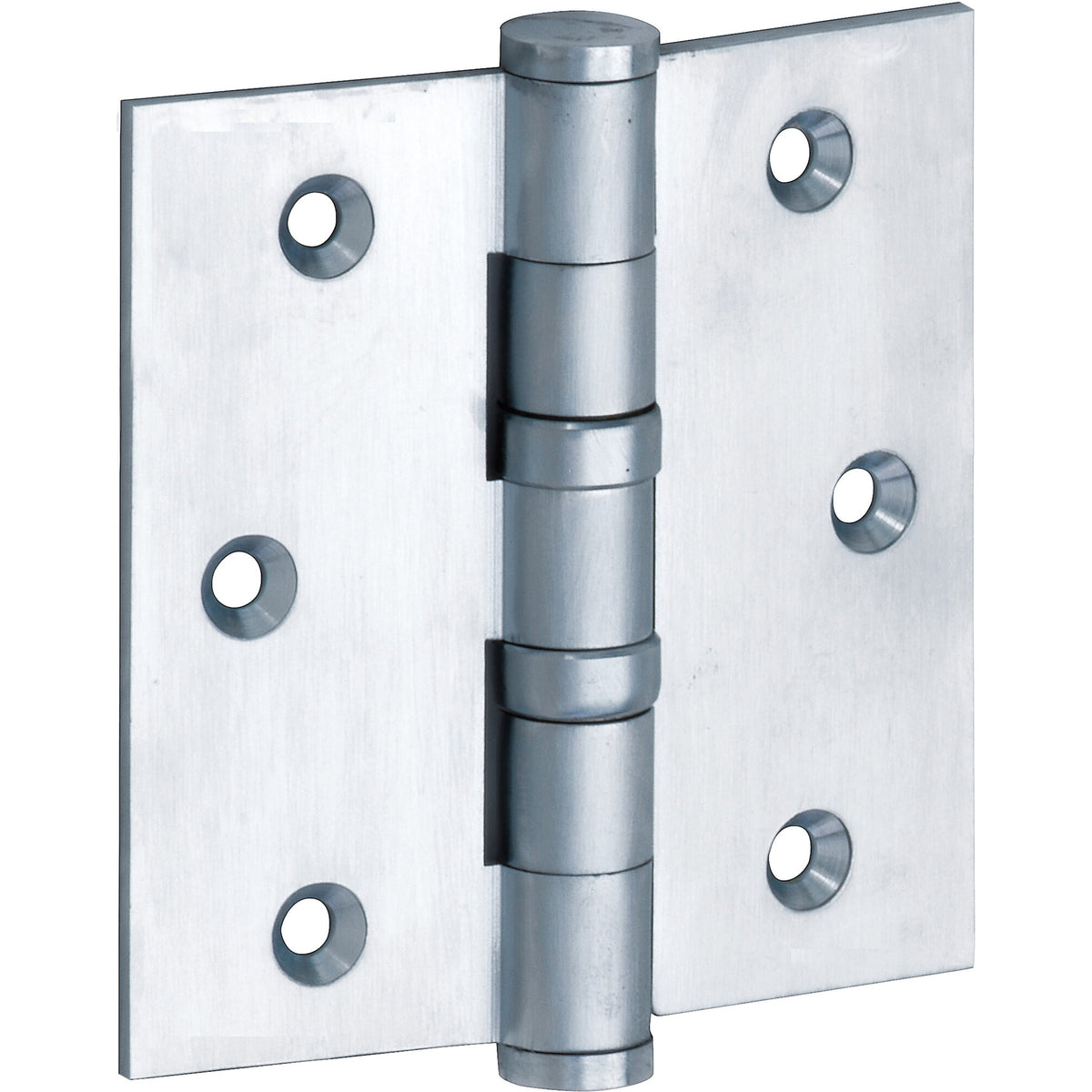 Kogellagerscharnier mat chroom 76 × 76 mm ronde hoeken knop vlak