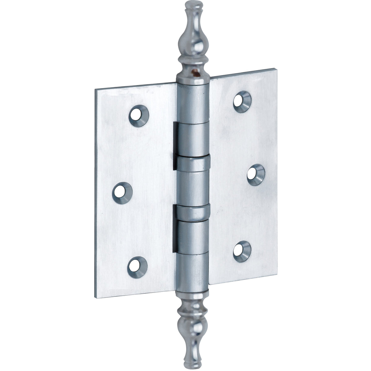 Kogellagerscharnier mat chroom 76 × 76 mm ronde hoeken knop vaas