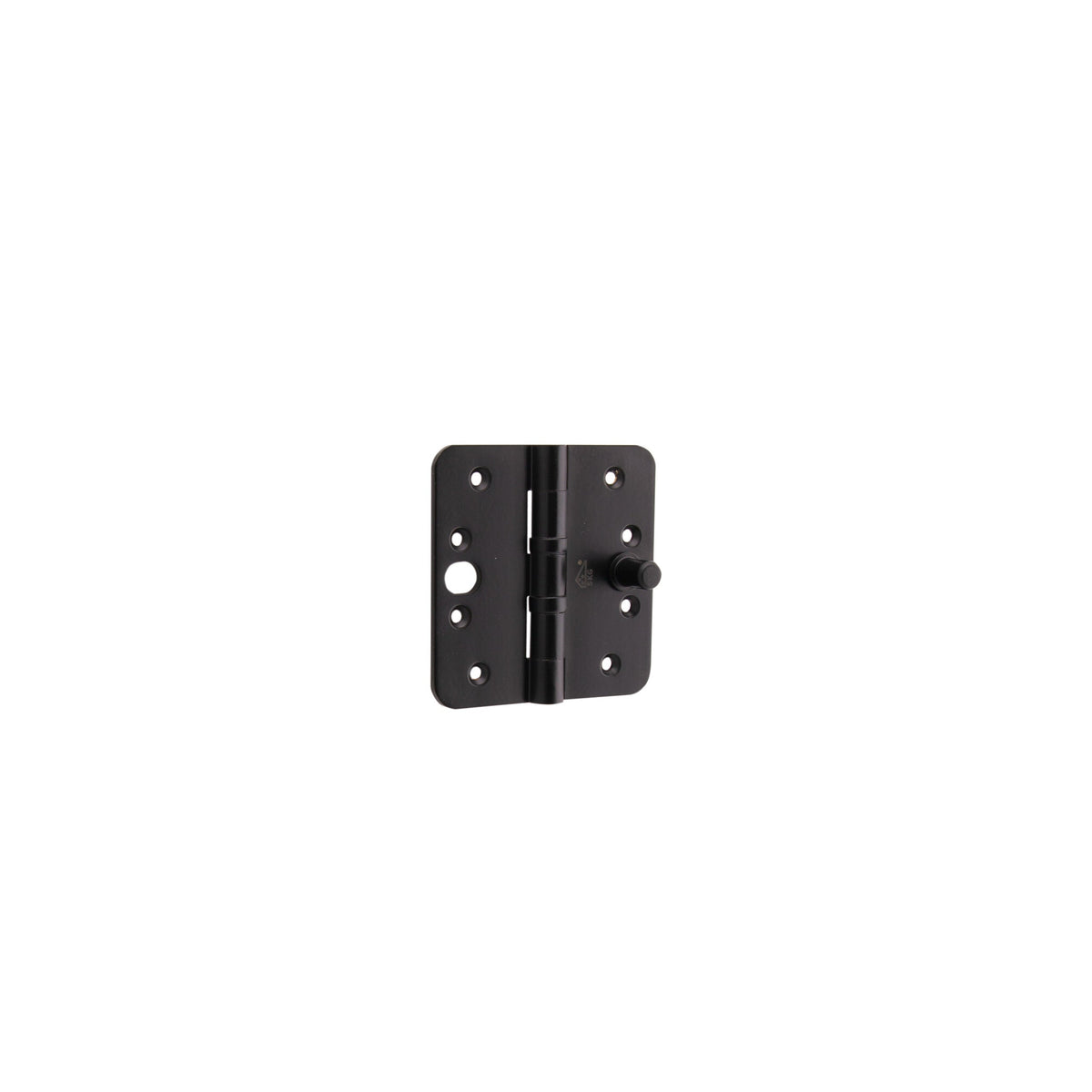 Veiligheidsscharnier mat zwart 89 × 89 mm knop vlak