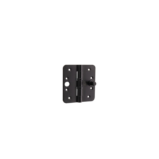 Veiligheidsscharnier mat zwart 89 × 89 mm knop vlak