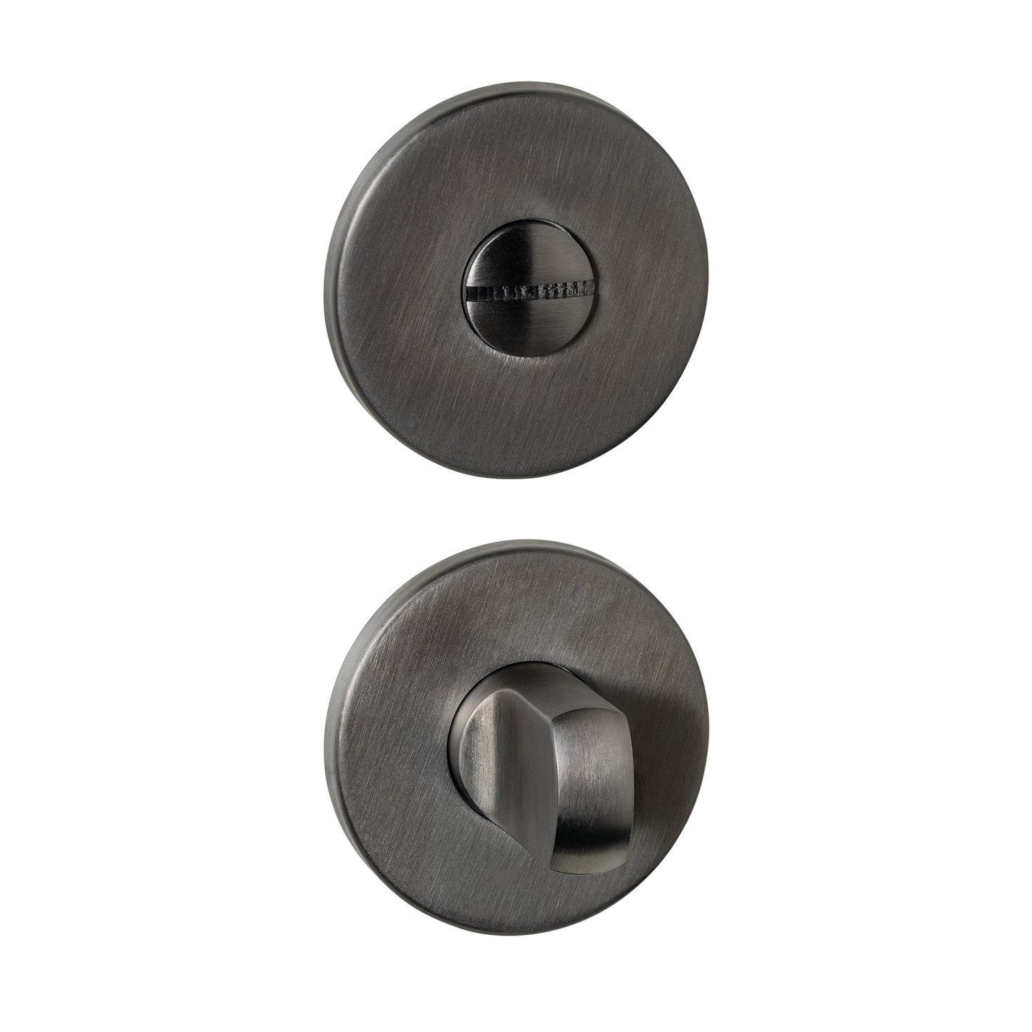 Intersteel Deurklinken L-gebogen rond model op rozet - PVD antraciet