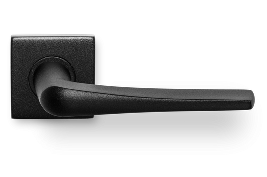 AVJD Deurklinken op vierkant rozet - zwart