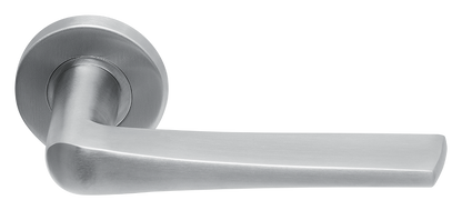 AVJD Deurklinken Wig op rond rozet - RVS (massief)